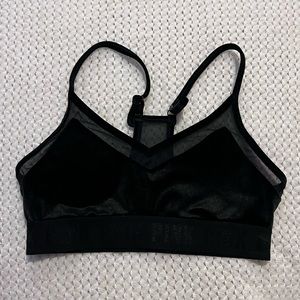 victoria secret black velvet sports bra